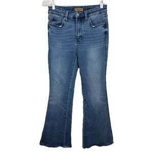 Judy Blue Flare Jeans Womens‎ 9 29 Blue Stretch Denim Retro Boho Festival